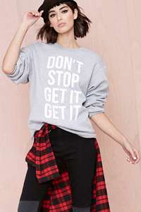美国代购Stylestalker Don't Stop Sweatshirt字母宽松卫衣