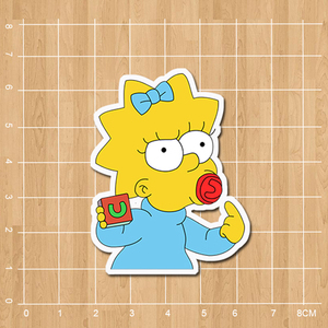 the simpsons 辛普森一家 周边旅行箱贴纸 maggie