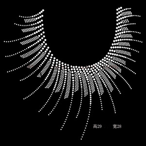 2019新款服装辅料 烫图 diy特级水晶钻圆领领口烫钻图5018