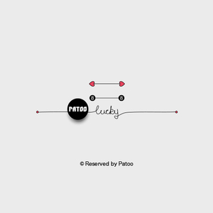 【patoo怕痛】原创防水纹身贴 幸运lucky 黑白转运好运简单英文