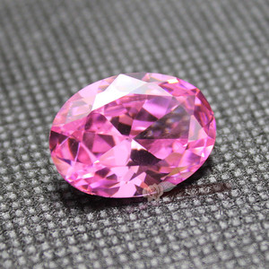 甄选粉锆蛋形粉红锆石粉钻石底刻面椭圆形彩锆裸石5a级民族风吊坠