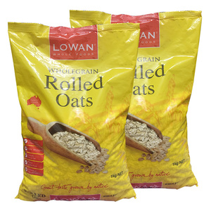 澳洲lowan rolled oats 原味无糖全麦片早餐燕麦片水煮型1000g