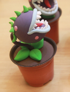 植物大战僵尸粘土食人花定制 玩偶 手办 周边 车内摆件