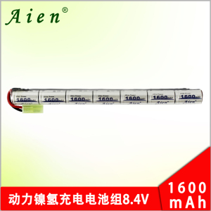 Aien 长条形动力2/3A1600mAh 15C放电8.4V镍氢充电电池组