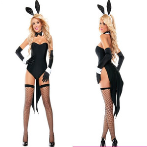 酒吧舞台兔女郎猫女服制服套装cos 性感修身连体衣燕尾服