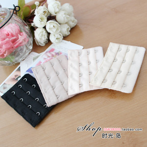 女士加宽型不锈钢四排扣内衣挂钩调节胸罩搭扣文胸连接4排延长扣