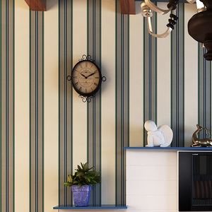 北欧竖条无纺布墙纸客厅沙发背景墙卧室壁纸现代简约条纹墙纸