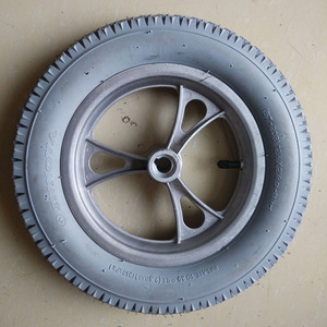 互邦电动轮椅车12英寸灰色花纹后轮胎充气胎总成hbld1d2d3d4互帮