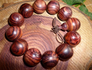 阔叶黄檀手串佛珠20mm红木国标 黑酸枝 紫花梨 油酸枝