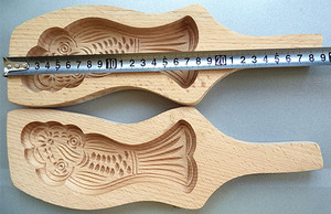 30厘米立体大号果木鲤鱼面点面食花模糕点面点馒头木质模具面卡子