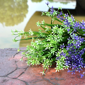 塑料小米兰花 仿真花 塑料花 人造花 仿真花 厂家热卖