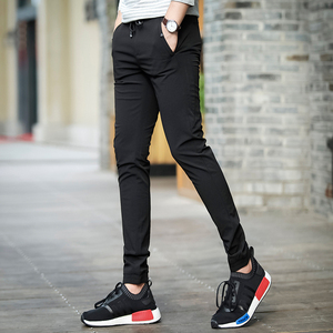 男生裤子男秋季韩版潮流修身帅气百搭束脚显瘦上宽下窄秋装休闲裤