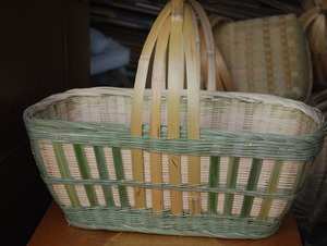 野餐篮子竹编织 手提菜篮 竹篮子鸡蛋篮 水果收纳竹筐竹编 竹器