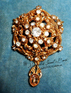 *sold售罄* 维多利亚vintageflorenza佛罗伦莎雕花蛋面巴洛克胸针