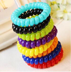 韩版电话线手环两用发绳第二代电话线发圈加大电话线手环