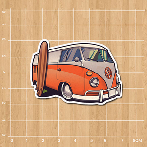 vw t1 大众 volkswagen 复古汽车贴纸 旅行箱贴纸 防水 pvc
