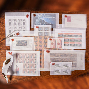 【火麒麟】纸质护邮袋 蜡纸袋  版票 LZD-7-2   64X108mm 50个/包