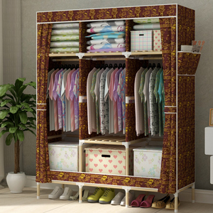 特价 简易衣柜紫色布衣柜黄色深蓝色桔色 酒红色衣橱粉红色深灰色