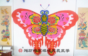 厂家批发 潍坊杨家埠恒兴义风筝 传统立体彩色蝴蝶风筝
