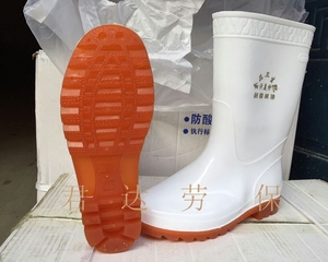 包邮男女中筒高筒白色食品靴雨鞋卫生雨靴防滑水鞋靴耐酸碱油靴子