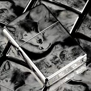 原装正品zippo打火机zppo限量 黑冰狼亦有情 防风zp正版