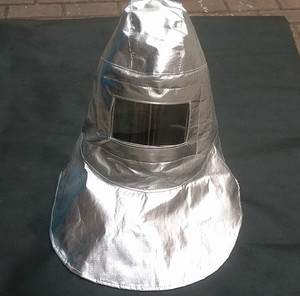 复合铝箔防火 隔热面罩 耐高温头罩 1000度 隔热服面罩帽子 铝箔