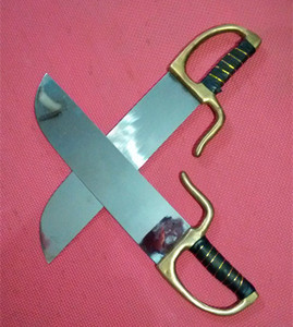 木柄纯铜咏春 蝴蝶双刀永春刀武术刀武术器械用品兵器 (未开刃)