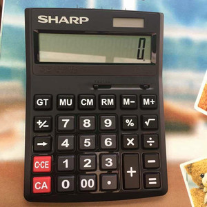 sharp夏普g12计算器 双重电源 轻巧按键 办公大型台式计算机包邮