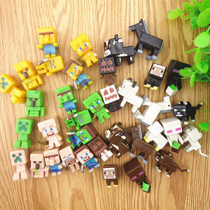 minecraft我的世界 苦力怕 史蒂夫玩具 36款/套人偶积木公仔摆件