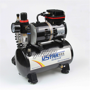 优速达 气泵 U601G+S130喷笔 套装 黑色版（送上色夹+调色空瓶）