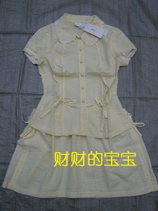 淑女屋㊣－08年 蝴蝶公主 套装（短袖衬衣、衬衫+三分裙） 连衣裙