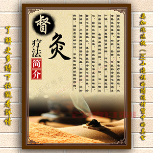 00wang13283846199淘宝督灸广告铺灸宣传画龙骨灸挂画养生图片脐灸