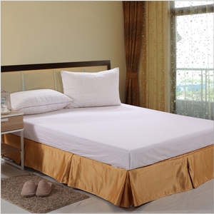 宾馆酒店床上用品 星级酒店客房用品宾馆酒店贡缎床裙厂家直销