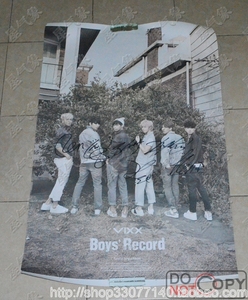皇冠！！！VIXX 全体成员 亲笔签名 Boys’ Record 原版宣传海报