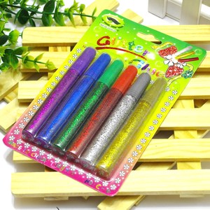 闪光笔韩国款创意文具diy亮晶晶笔 立体贺卡笔万能果冻笔 6支套装