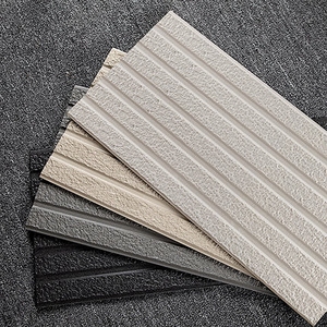 通体凹凸条纹瓷砖纯色别墅墙砖300*600仿古砖阳台客厅背景墙瓷砖