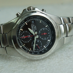 中古二手 精工 seiko chronograph三眼石英计时表7t92-0br0
