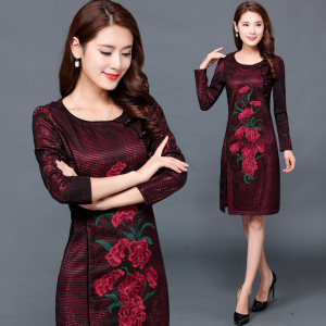品牌妈妈婚礼服高档礼服春秋装