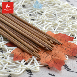 编织工具钩针日本魔法一本针竹针35cm碳化双尖直针魔法钩针7付/套