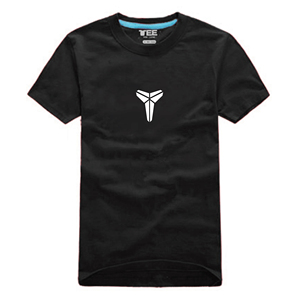 夏季湖人24号科比logo倒三角标志球衣训练服男女纯棉短袖t恤半袖