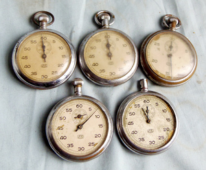 瑞士产heuer豪雅牌机械秒表残件(5支280元)