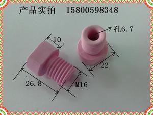 【厂家直销】陶瓷螺丝 空心瓷孔 螺纹瓷眼 螺牙M16 长26.8  孔6.7
