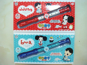 韩国正版冬己笛子儿童乐器玩具 儿童竖笛 宝宝仿真吹奏乐器