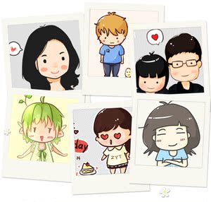 q版头像绘制 q版人物设计 卡通头像 漫画插图 真人照片转手绘