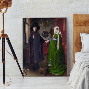 jan van eyck杨 凡 艾克 阿尔诺芬尼夫妇像 挂画装饰画艺术画名画