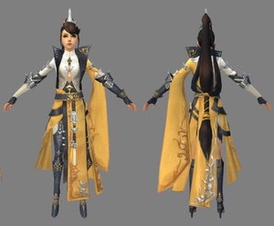 yus工作室-剑网三剑3定制cosplay藏剑成女朔雪二小姐套装来图