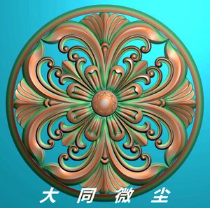 精雕图 灰度图 浮雕图 西洋花 欧式洋花 圆形洋花门花12