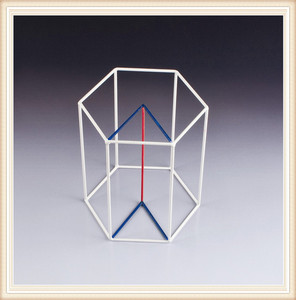 铁丝正六棱柱框架式立体几何教学模型数学教具学具学生用带辅助线