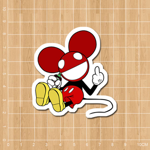 dj 电音 deadmau5 米奇 潮流滑板旅行箱笔记本冰箱死飞贴纸 135