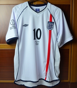 2002 02世界杯英格兰04贝克汉姆小贝欧文阿根廷法国主场经典球衣